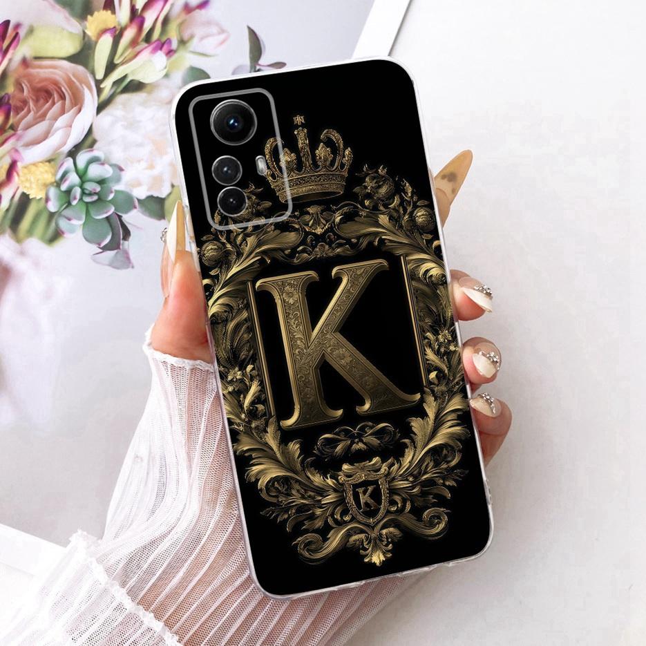 For Xiaomi Redmi Note 12S 4G Case Cute Crown Letters Cover 6.43'' Soft Slim Phone Case For Redmi Note 12S Note12S 4G Fundas Bags
