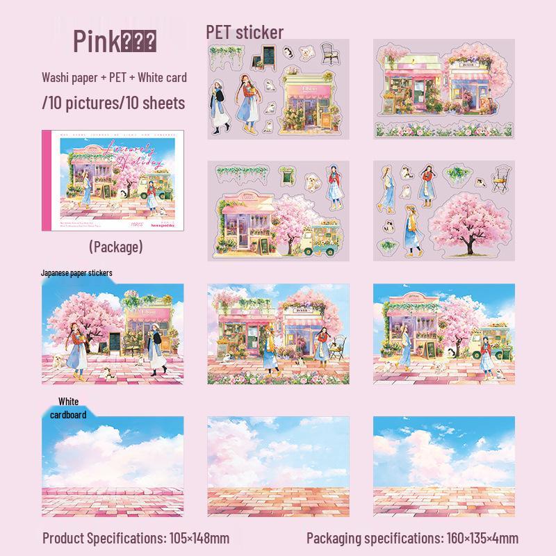 Beautiful Day Scenery Sticker Book: Holiday Journal Series