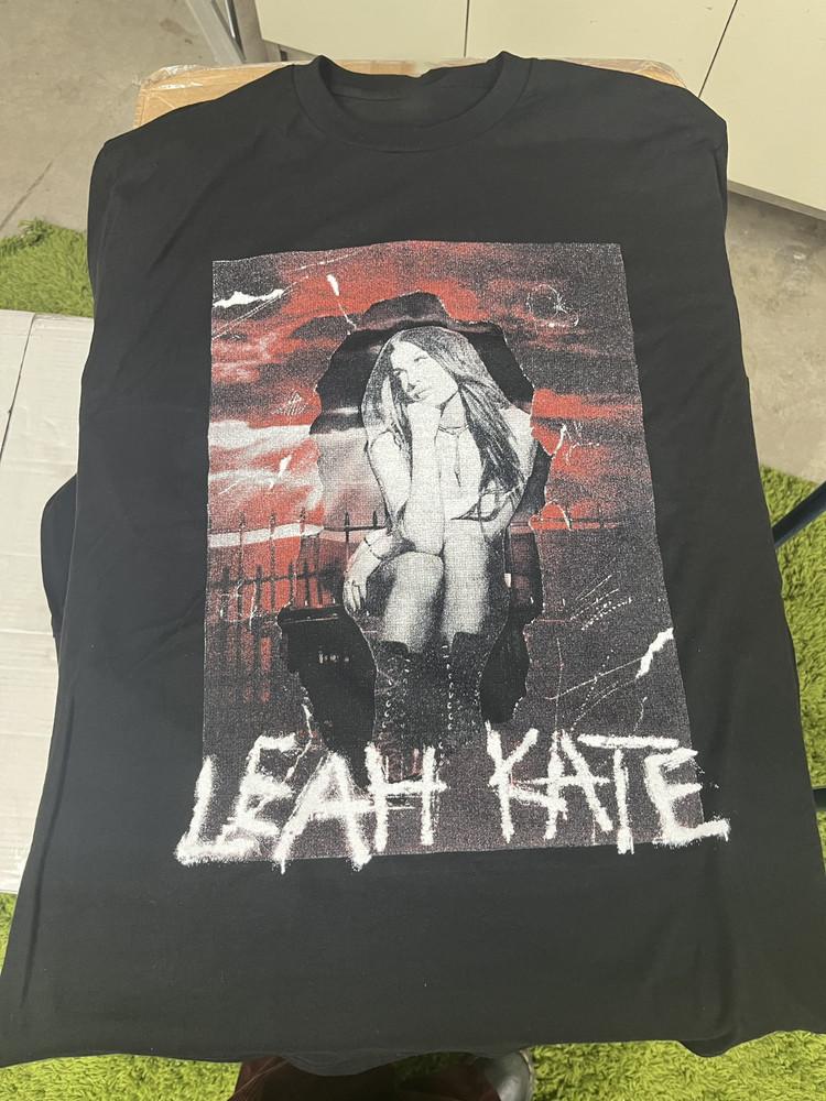 Rare! Leah Kate Cotton Black Shirt Unisex Concert S to 5XL MQ031 Unisex T-Shirt S