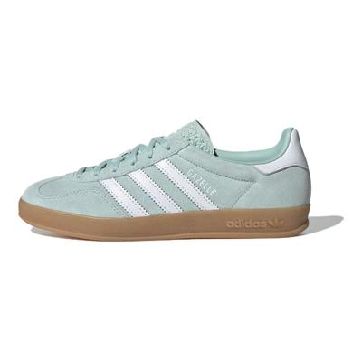 Sneakers Gazelle Indoor Verde Cenere Bianco Donna Bianco Nuvola Gomma JS1396