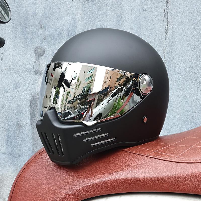 ORZ-728-Motorcycle Retro Cruise Helmet Fully Covered Personalized Pig Nose Full Helmet Casco Moto