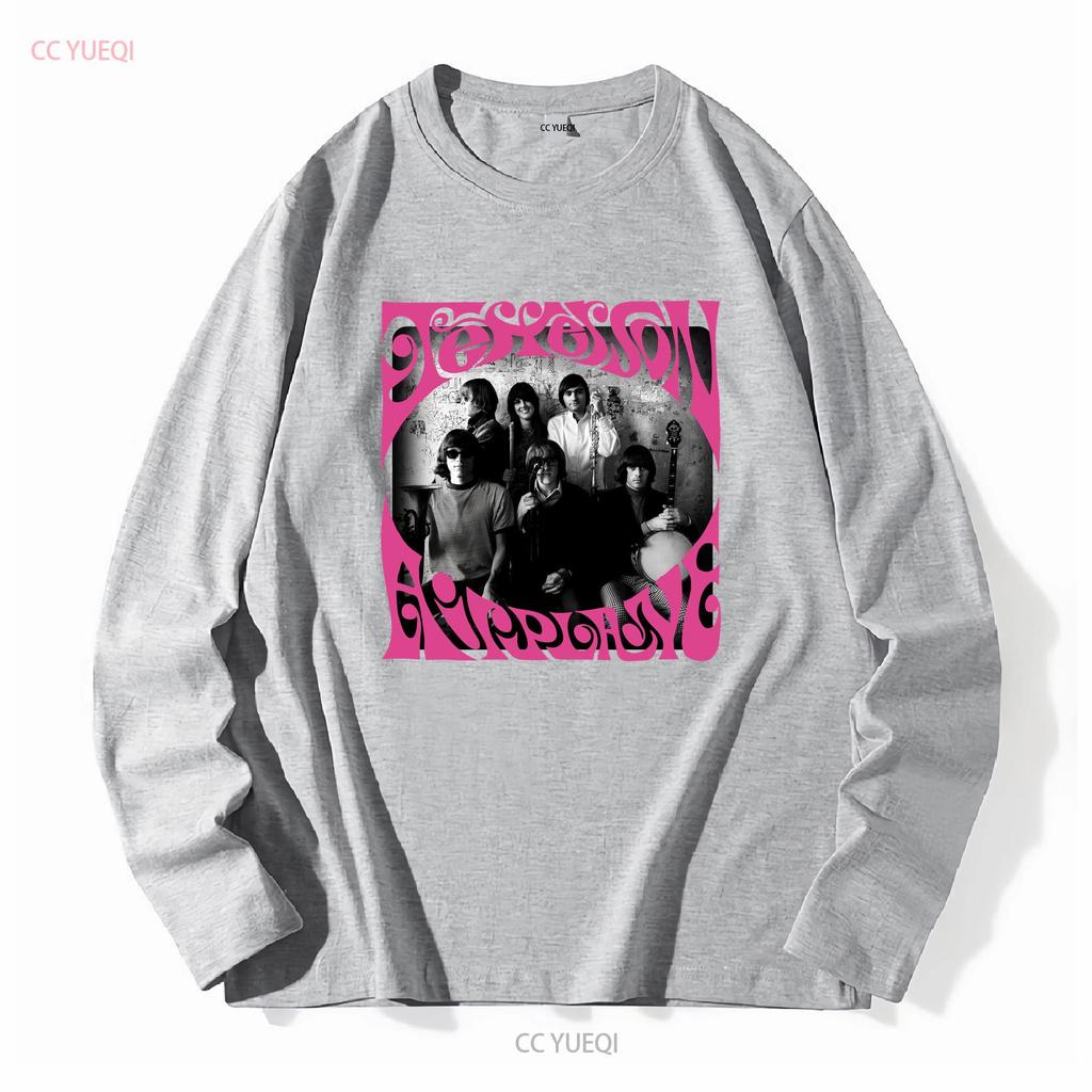 Jefferson Airplane Style Rock Men T shirt Black All Sizes RE615 vintage Washed homme Stretched Breathable designer clothes