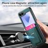Applicable to Samsung Z Flip1 phone case Hidden bracket PU all-inclusive card Galaxy zflip1  case