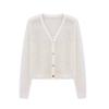 Ice Silk High-end Sequin Knitted Cardigan Women's Summer New Hollow Tulle Sunscreen Outerwear Blouse Top