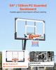 Tragbarer Basketballständer, Höhenverstellung von 2,3 bis 3,05 m Basketballkorb & Korb, Basketballkorb Outdoor mit 1371,6 mm PC-Rückwand für Kinder, Erwachsene
