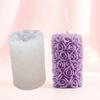 3D Rose Pillar Silicone Mold for Aromatherapy Candles, Handmade Soap, and Plaster Diffusers