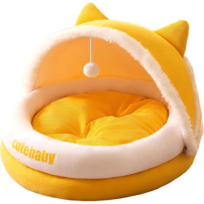 Dog Kennel for Autumn and Winter Warm Cat Cradle Cat Kennel for Small and Medium-sized Dogs To Sleep In Winter Open Dog Bed Pet Cat Bed