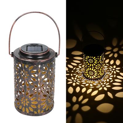 Outdoor Lighting Solar Light Hollowed-out Solar Powered Lawn Light Hanging Landscape Decoration Lamp for Patio Garden Courtyard Pathway
