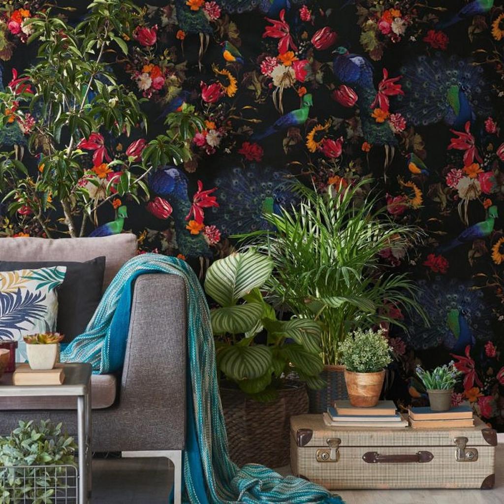 Erismann Instawalls Peacock Textured Wallpaper