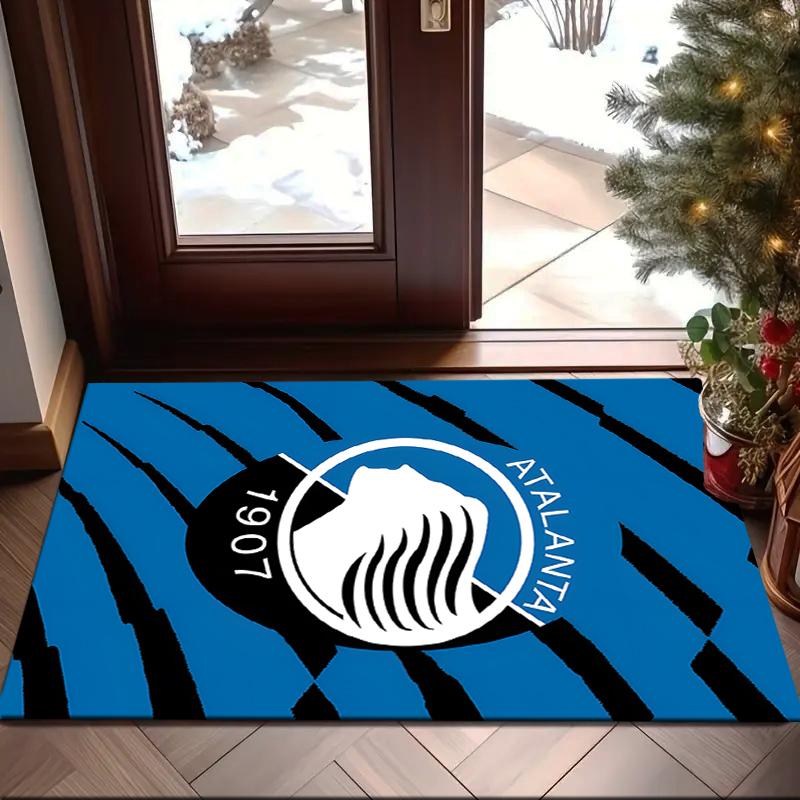 1PC Football Atalanta Rug Game Carpet, Floor Mat for Bedroom Living Room Entryway Rug, Home Decor Idea Gift for Christmas Birthday