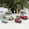 Christmas Tree Christmas Car Model Pendant Resin Car Miniature Desktop Ornament  Xmas Decoration