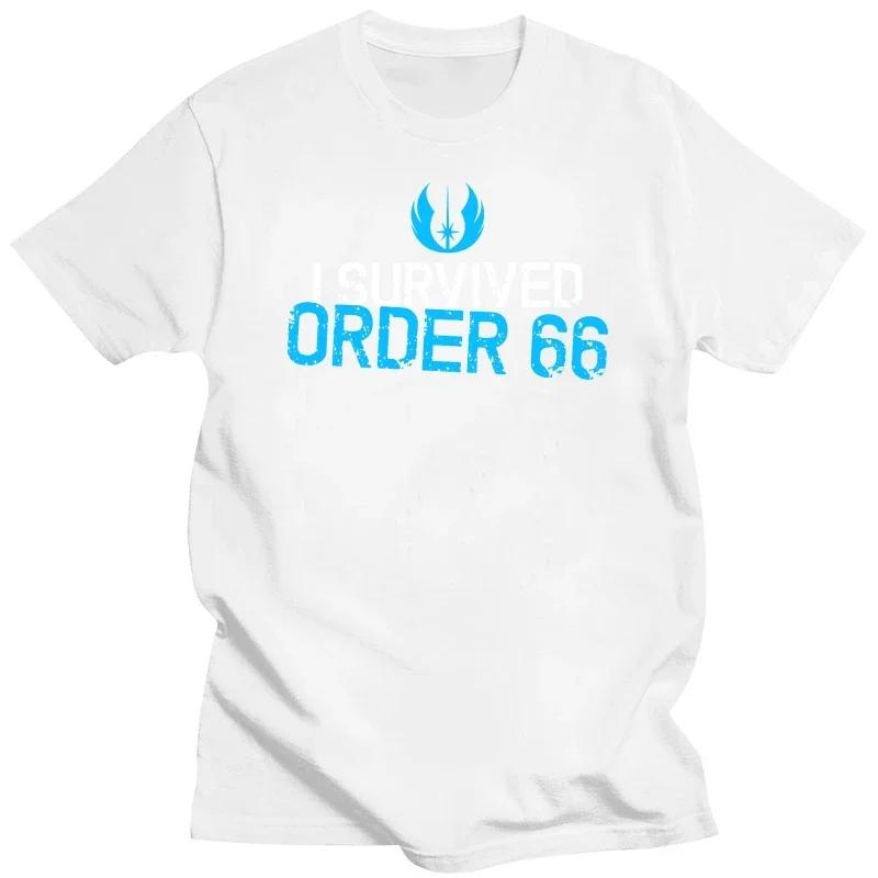 Летняя Мода Уличная Одежда Футболки с Коротким Рукавом Я Выжил Приказ 66 Харадзюку Женские Футболки Звездные Женская Одежда Принт Войны Y2K S