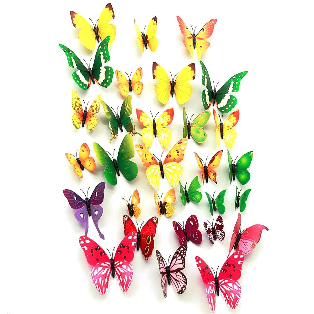 Buy 12 Pcs/set 3D Butterfly Home Decor Wall Decoration Stickers Art