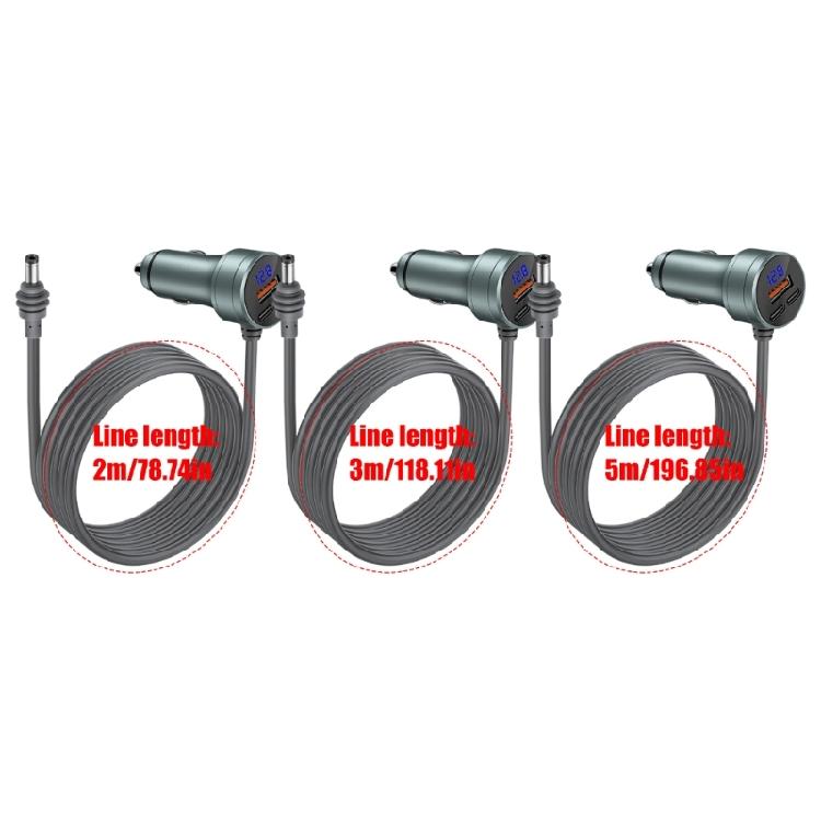 Compact Multi Port Car AC adapter Cable With Quick charging 3.0 And Real Time Potential Detection System