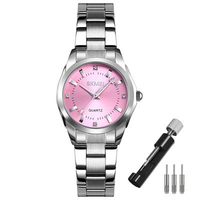 Stylish Stainless Pink Women's Watch, Silver, Steel, Waterproof, Business, Classic, Analog, Quartz, Brand, Casual, Simple, Luxury, Gift,