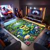 1PC Custom Name Frog Pond Theme Floor Mat Ideal for Living Room, Game Rooms, Office, Bedroom,Floor Mat Playful Design