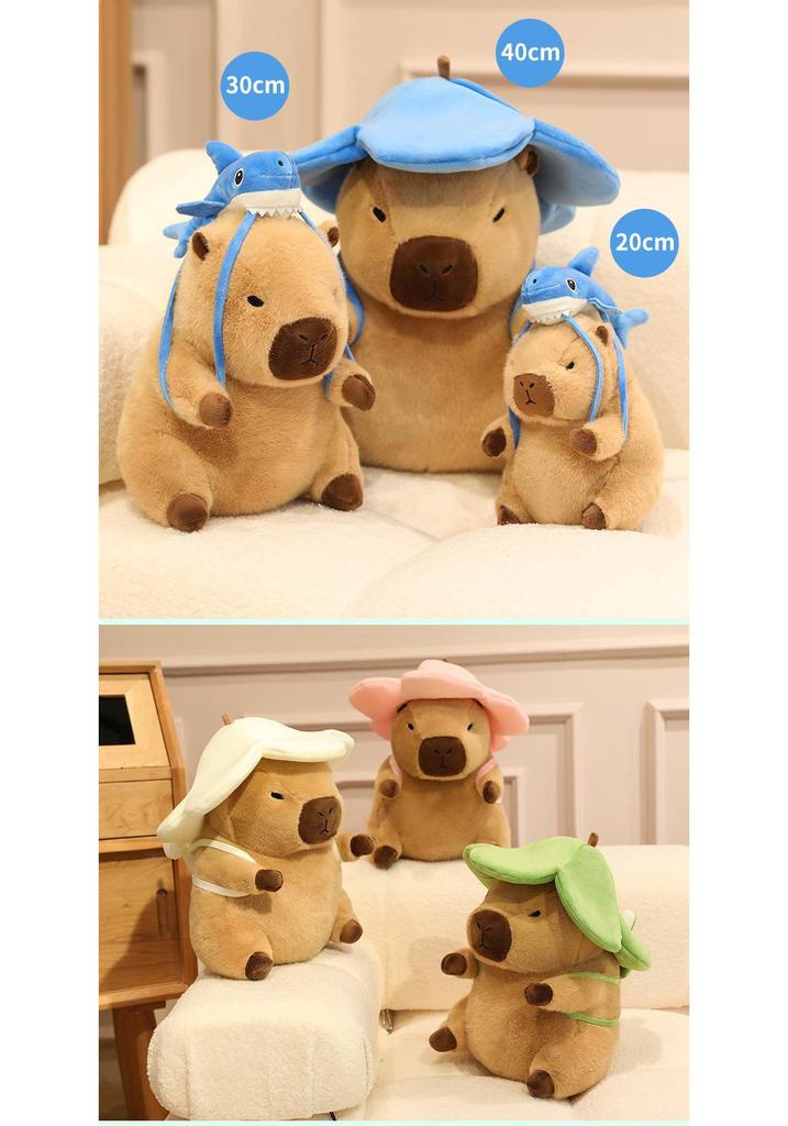 Capybara Plush Toy Hat Backpack - Adorable Gift for Girls