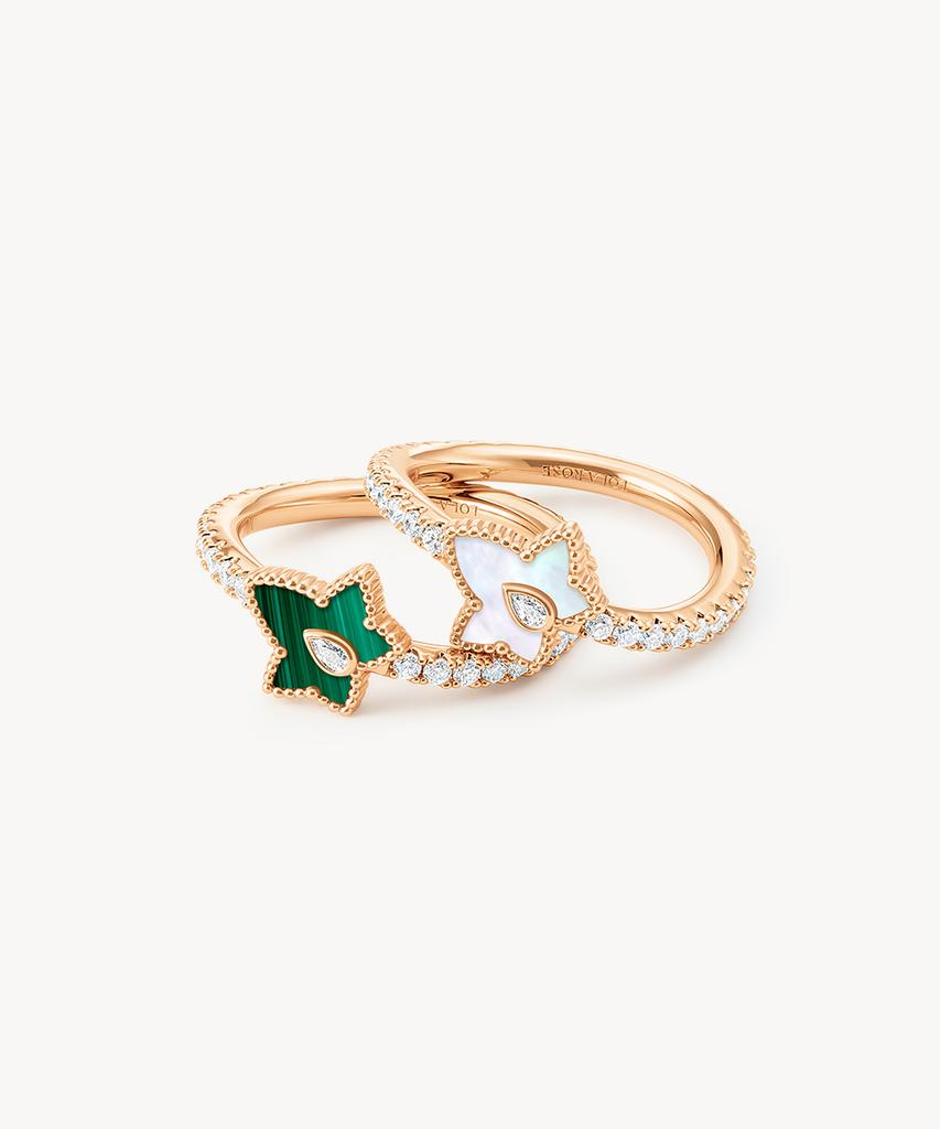 Lola Rose Ivy Mother-Of-Pearl Zirconia Natural Stone Fashion Ring