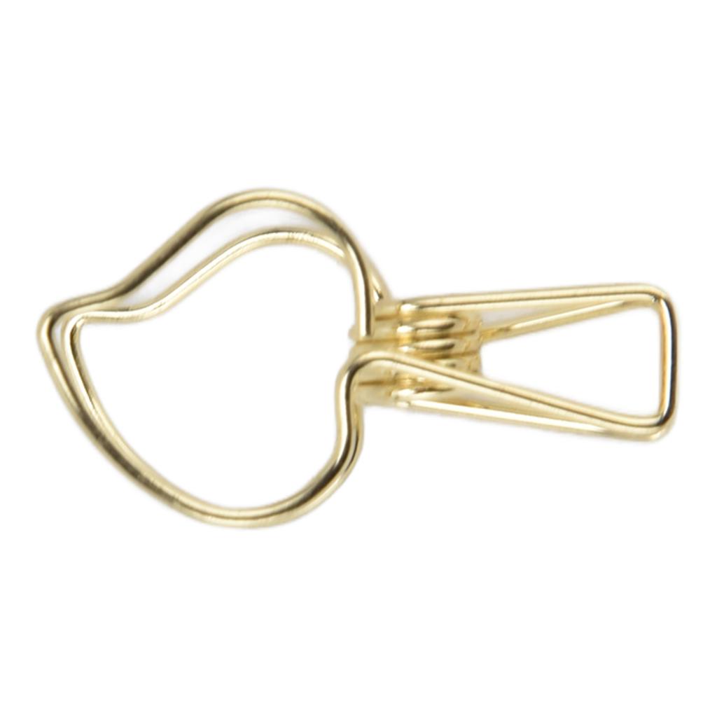 20Pcs Clips Multifunctional Strong Hollow Spring Clip for Clothes Drying Sealing Small ClipGold