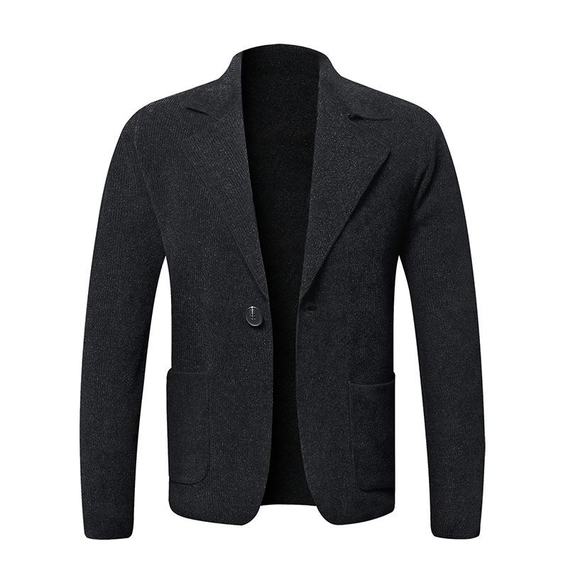 New Men s Cardigans Small Suit Knitted Jacket Fashionable and Versatile Young and Middle-aged Knitted Cardigans 3XL 3756₽