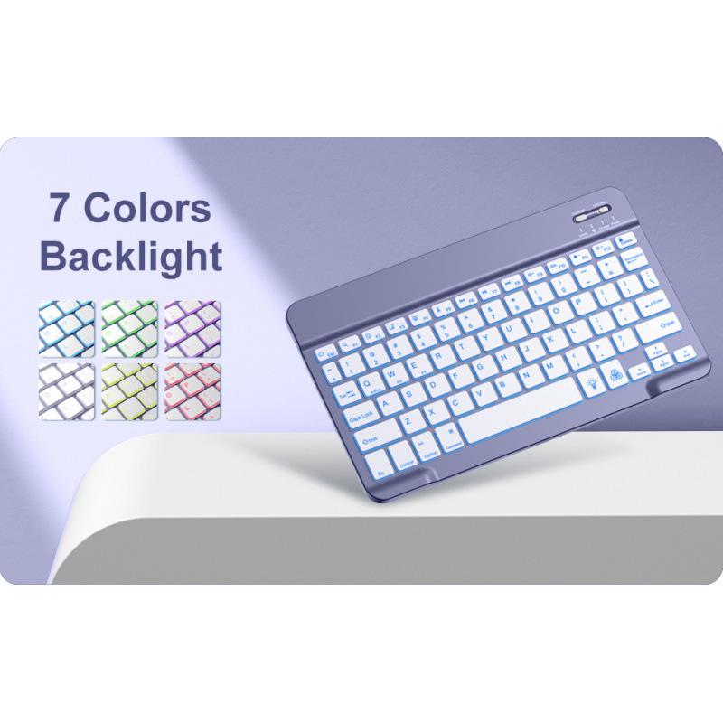 Huawei MatePad SE11 Bluetooth Keyboard Case with Pen Slot & 7-Color Backlight