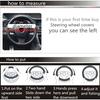 Black Leather Bling Diamond Steering Wheel Cover For Women Universal Fit 14.5In-15In
