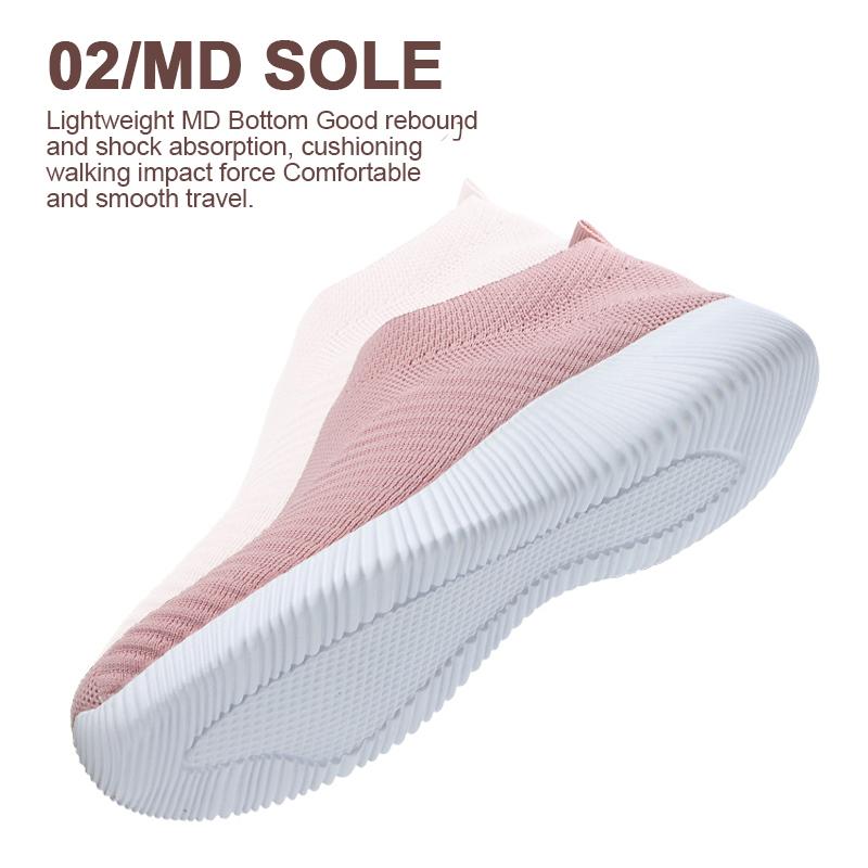 Nouvelles Chaussures Roses pour Femmes Baskets Souples Légères et Confortables Chaussures à Enfiler pour Femmes Mocassins Paresseux Chaussures de Marche pour Femmes Taille 36-42