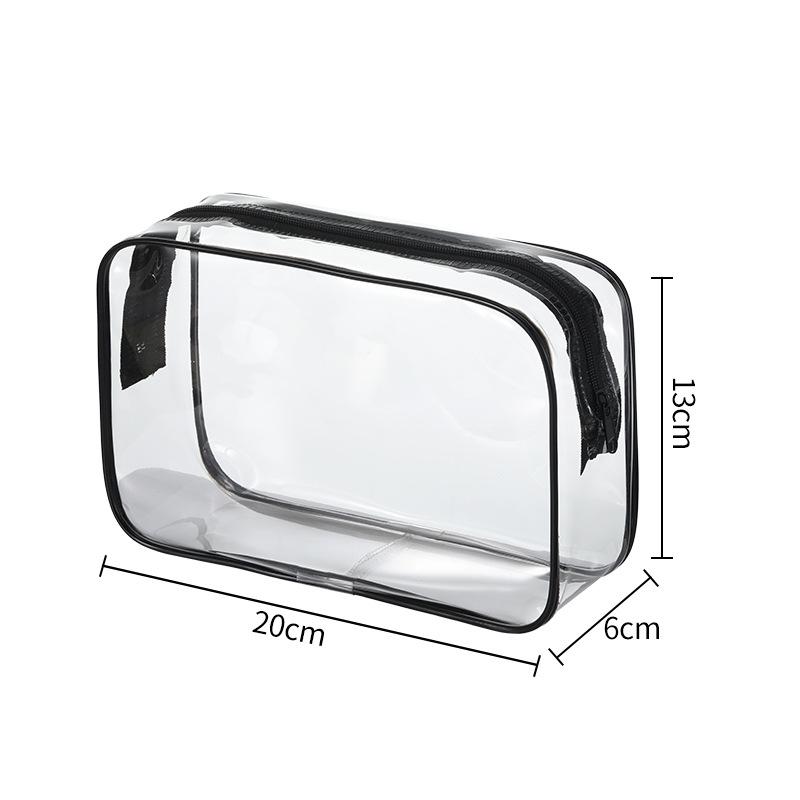 PVC Large-Capacity Waterproof Transparent Toiletry Bag Set with Custom Logo