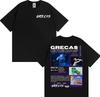 Rapper Grecas Album Tour 2025 Cover T-shirts Men's Clothing Fashion Vintage Hip Hop T Shirts Comfort Cotton Short Sleeve T-shirt