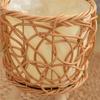 Wood Legs Plant Holder Stool for Home Decoration Stable Floor Planter Basket Woven Balcony Flower Pots Display Shelf