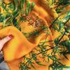 Luxury Brand Women Summer Scarves Shawls Bamboo Print Wraps Soft Female Beach Yellow Bandanna Foulard Muffler Scarf