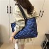 Large Capacity Down Jacket Bag for Women, 2026 New Embroidered Thread Handbag, Relaxed and Fashiable Tote Bags