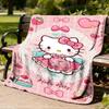 1pc Hello Kitty Outdoor Blanket Lightweight Flannel Throw For Travel, Camping, Livingroom, Couch, Chair Soft
