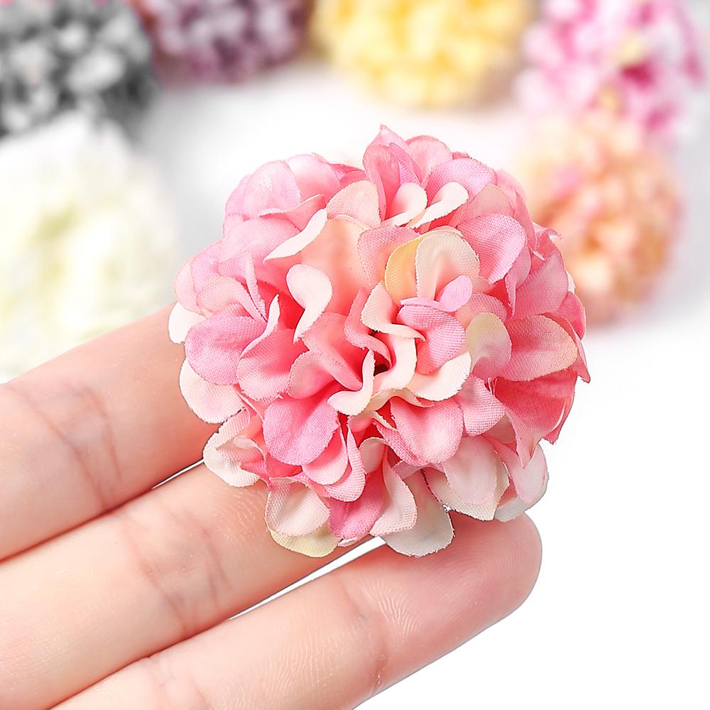 10/20/30Pcs Hydrangea Artificial Flowers Heads 4cm for Home Room Decor DIY Marriage Wreath Accessories Bride Wedding Decoration