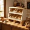 Miniature Bread Cabinet Shelf Display Set with Realistic Details for Kitchens, Suitable