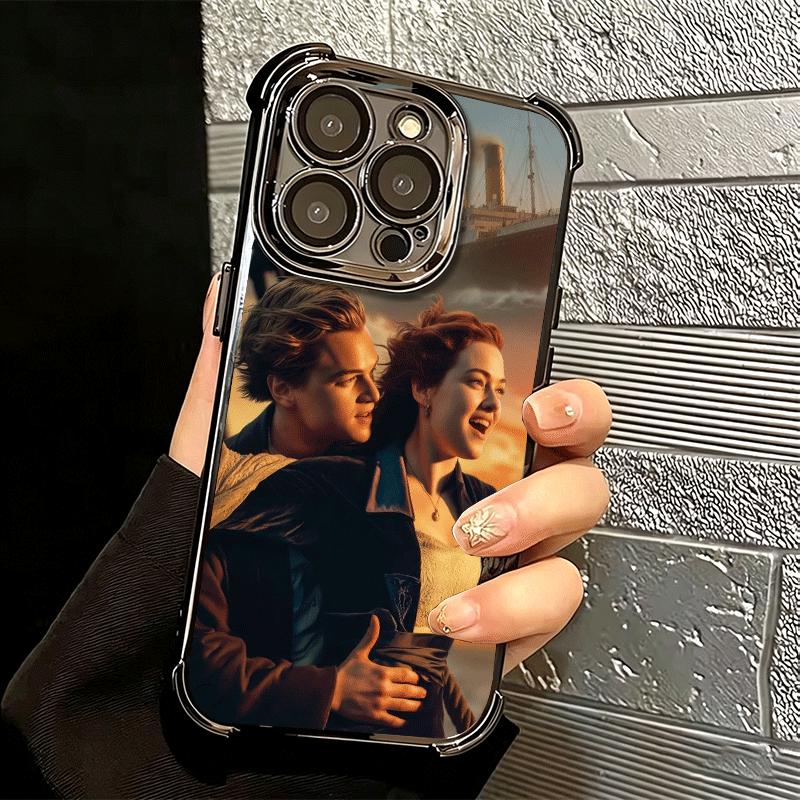Titanic Movie Rose Jack Soft Phone Case For iPhone 15 16 17 Air 14 Pro Max 16E Plus 13 12 Mini Plating Anti-Fall Fundas