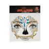 Funny Rhinestone Face Sticker Colorful Crystal Clown Makeup Halloween Fake Tattoo Cosplay Props DIY Skull Face Sticker Body Art