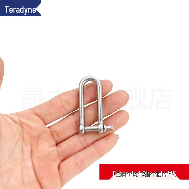 Stainless Steel Wide-Mouth U-Shaped Detachable Shackle Hook Keyring