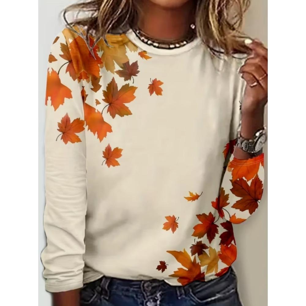 Women's Tunic Ombre Fashion Casual Long Sleeve Crew Neck Long Tops Daily Print Black Blue Dark Green Spring