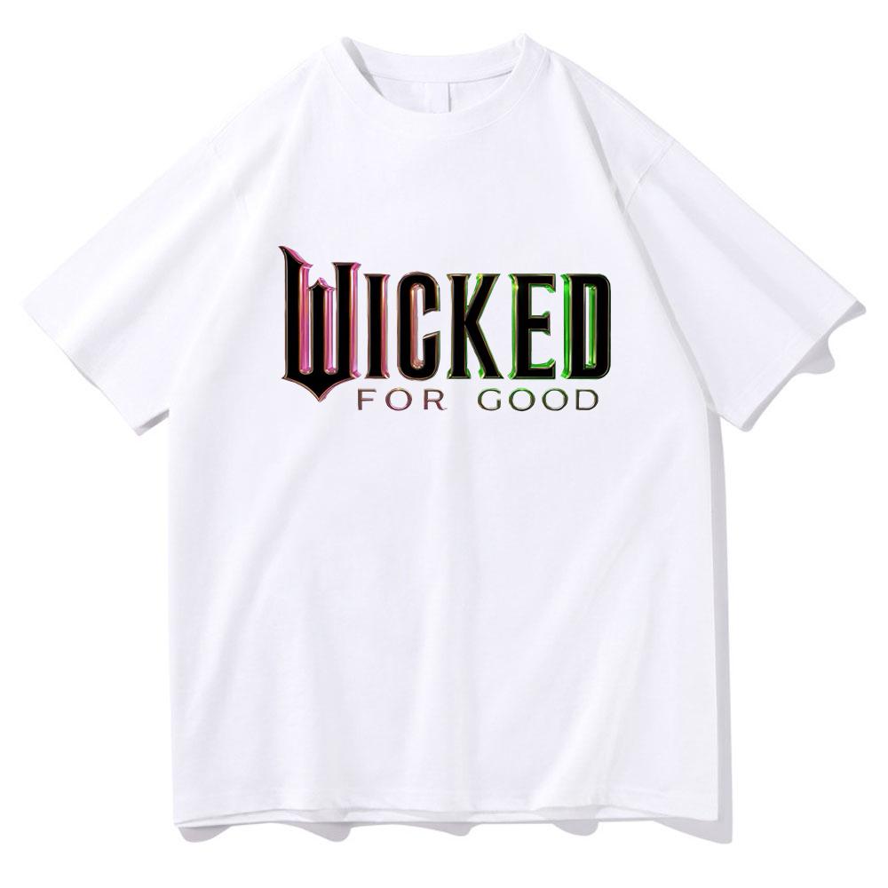 2025 MovieWicked for Good T Shirt Retro WomenUnisex Clothing Cotton Clothes Graphic Tops for Lover Gifts Hight Quality T Shirts