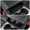LUCKEASY for Tesla Model Y 2024 Armrest Glasses Storage Box Key Card Phone Sunglasses Organizer Case Tray Car Accessories