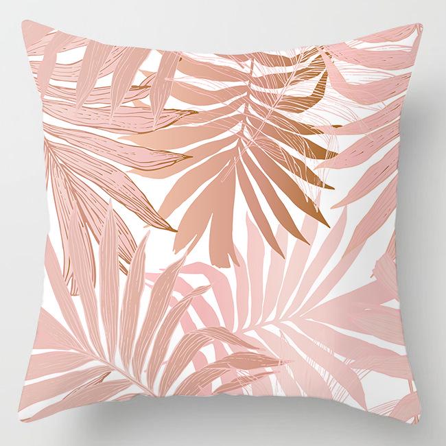 Pink Print Sweet Decorative Pillowcase Sofa Cushion Car Decoration Cushion Cover Cute Exquisite Home Decor Pillowcase