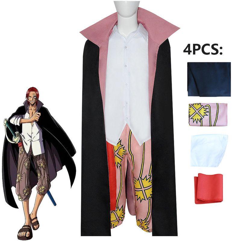 One Piece Red-Haired Shanks Cosplay Costume Anime One Piece Cosplay Clothing Factory Ready Stock Shanks Cosplay Costume XS