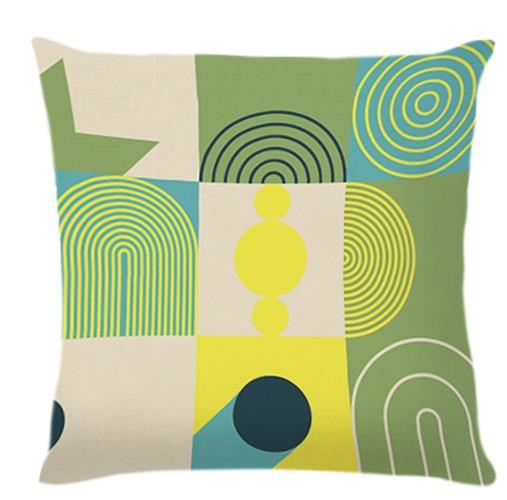 Memphis style geometry Doublesided Printed pillow cover Short plush Suitable living rooms bedrooms sofas throw cushion cover