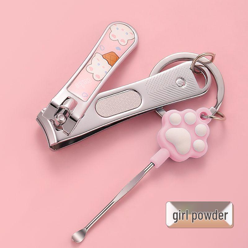 Single Cute Nail Clipper Set: Keychain Nail File & Clippers - Perfect Manicure Gift for Girls