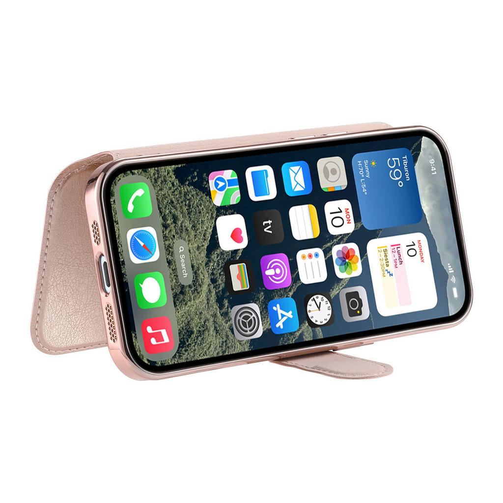 Für iPhone 13 Pro Hülle Kompatibel mit MagSafe Abnehmbare Leder Handyhülle mit Objektivfolie