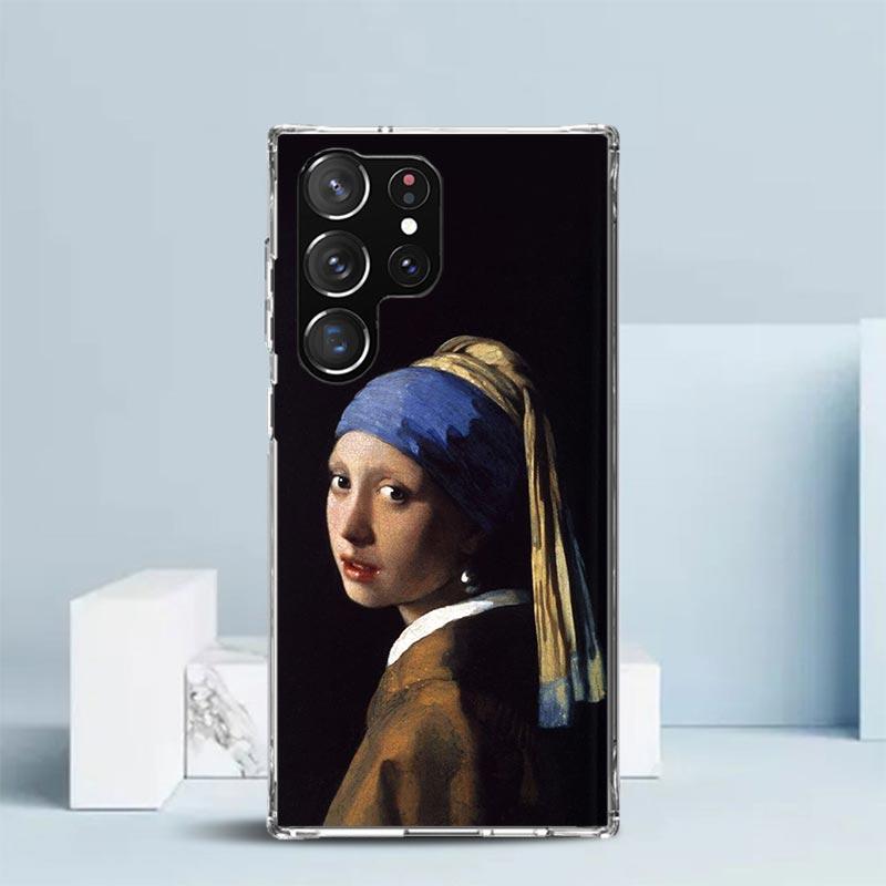 Paint Art Renaissance Phone Case For Samsung Galaxy S24 S25 Edge S26 Ultra S22 S23 Plus S21 + S20 FE Soft TPU Back Cover Galaxy