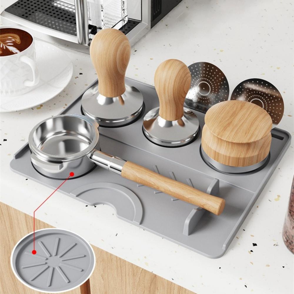 Coffee Tamper Cushion Tool Silicone Pad Espresso Maker Bar Coffeeware Accessories Supplies Tamp Station Mat for Home and Cafe