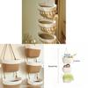 Farmhouse Wall Hanging Storage Basket With Three Layers For Dorm Room Organization