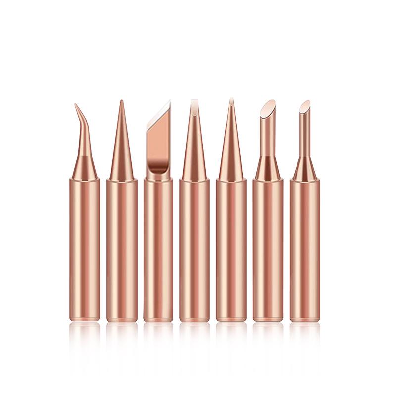 Non-Magnetic 936 Pure Copper 5-Piece Soldering Iron Tip Set for Cross-Border Electric Soldering